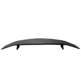 IKON MOTORSPORTS, Universal Fit Trunk Spoiler, GT Style Black FRP - Fiberglass Rear Trunk Lid Spoiler Wing Lip, for Most Coupe Sedan Hatchback Wagon