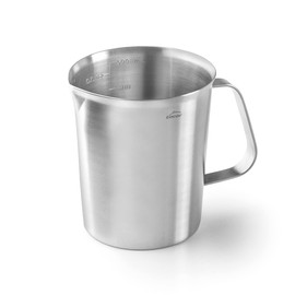 Lacor - 62745 - Messbecher, Flüssigkeitsmessgerät, Edelstahl, BPA-frei, 9 cm, 0,5 l