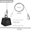 Axigundaone 8 Pcs Adjustable Picture Hanging Wire, 39.3 x 0.059