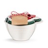 DEMDACO Baking Holiday Memories Red, Green, White Glossy Ceramic Stoneware