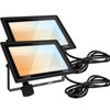 Gopretty 120W LED FloodLights Outdoor 2 Pack, 14000LM Dimmable, 3CCT