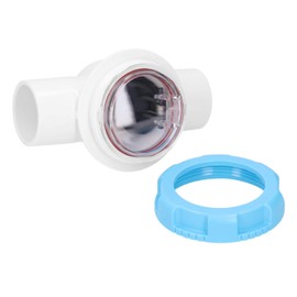 Swimming Pool Check Valve, 2in Visible Check Valve Non Return Anti-Backflow Accessories for Swimming Pool One-Way Pipe