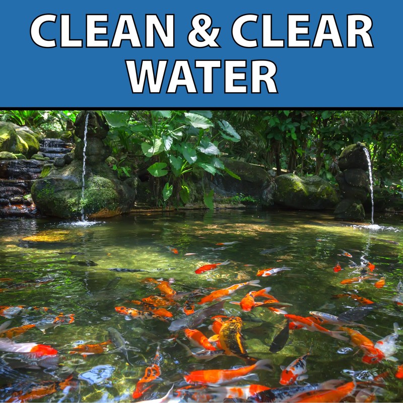 CrystalClear BioClarifier Small Pond & Water Garden Clarifier & Cleaner,