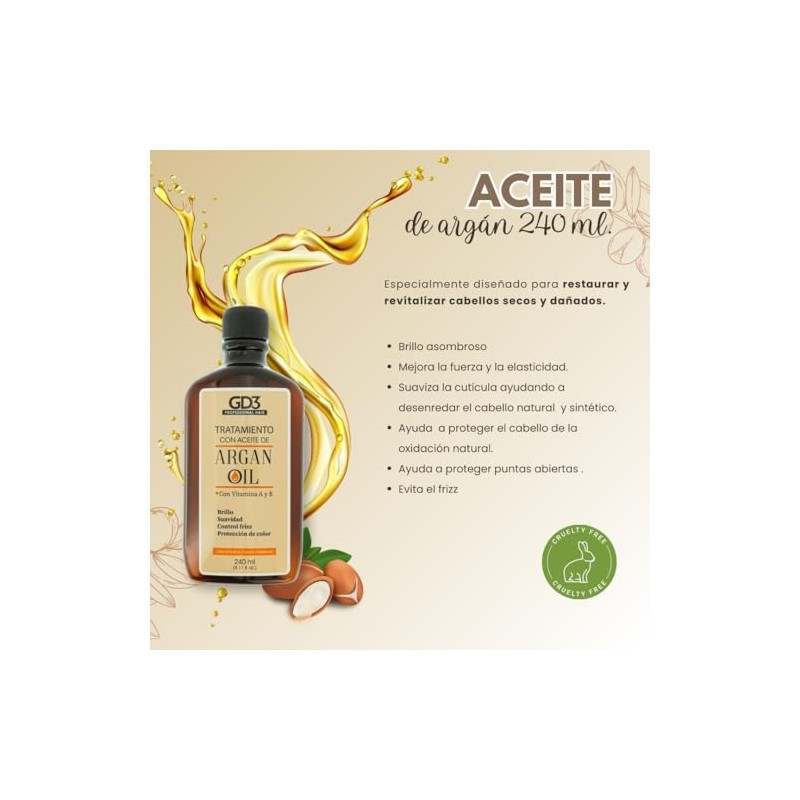 GD3 Tratamiento con Aceite de Argán 240 ml