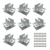 Gxeabg 8 PCS T Shape Glass Clamp, Aerometal Connector, Shower