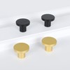 homdiy 15 Pack Brushed Brass Cabinet Knobs Dresser Drawer Knobs,