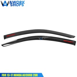 Aworkshops Fits 13-17 Honda Accord 2DR Red Sport Window Visor Sun Rain Guard Vent 2PC