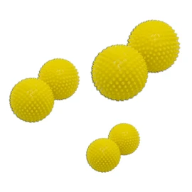 Magnetic Acupuncture Massage Balls, Set of 3 x 2, Approx. 32 mm Diameter, 45 mm Diameter, 55 mm Diameter (Yellow, 32 mm Diameter, 45 mm Diameter, 55 mm Diameter)