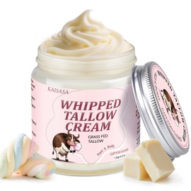GARPGONA Beef Tallow for Skin, Whipped Tallow Cream for Face Moisturizer, 102% Grass Fed, Deeply Nourishing for Body, Smooth Soft for Dry Skin (Cloud)