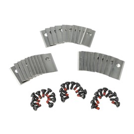vhbw 30 x Replacement Blades for Kress KRE11004499000, 6924328318552 for Lawnmower - Replacement Blade Silver, Stainless Steel