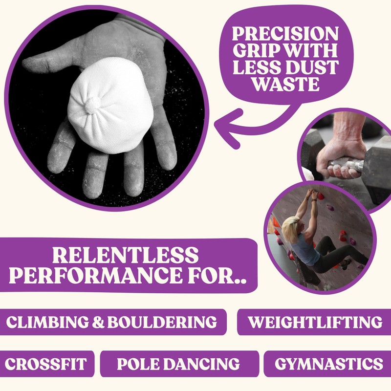 Psychi Chalk Ball for Rock Climbing Gymnastics Weightlifting Pole Dancing