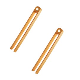 2 Pcs Wooden Tongs Magnetic Bamboo Toast Bamboo Tongs with Magnet for Serving Cooking and Grilling