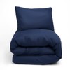 Brentfords Plain Dye Duvet Quilt Cover with Pillow Cases Bedding