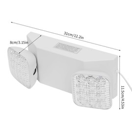 ReqianXH Emergency Light LED Flood Lights for Power Outages Backup Battery 6 PCS White Emergency Light Fixture Wall-Mounted or Side-Suction Installation