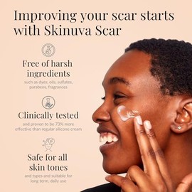 Skinuva - Crema para cicatrices de última generación, crema avanzada para eliminar cicatrices formulada con factores de crecimiento. (50,27 ml)