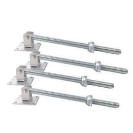 GaeaAuto 4 Pack Scaffold Swivel Screw Jack Solid Stem Adjustable Leveling Jacks with Base Plate for Baker-Style Scaffolding Equipment