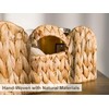 StorageWorks Wicker Storage Baskets, Wicker Basket for Shelves, Scalloped Edge