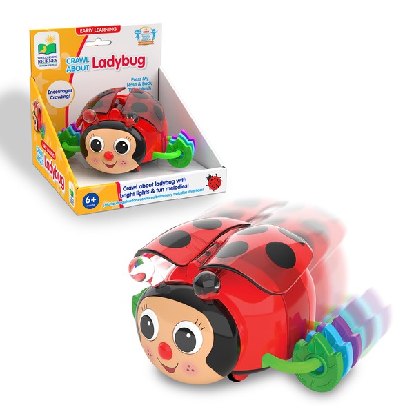The Learning Journey Early Learning – Crawl About Ladybug Musical Crawling Aid – Baby Toys & Gifts for Boys & Girls Ages 6+ Months