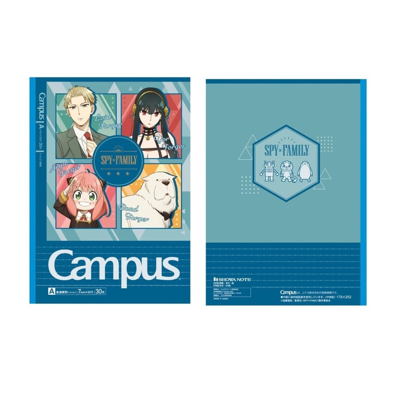 Showa Notebook, SPY x FAMILY Notebook, Campus Notebook, Pack of