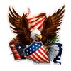 GT Graphics American Eagle Shield Patriotic - Vinyl Sticker Waterproof
