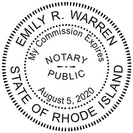 MaxMark Round Notary Pre-Inked Stamp for State of Rhode Island