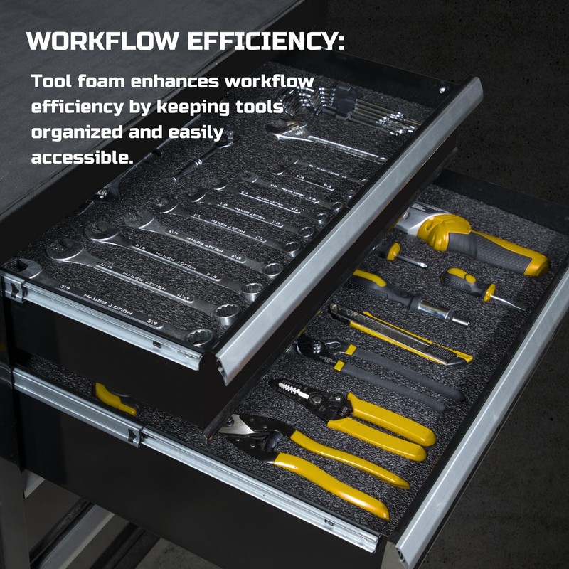 Onreva Tool Box Foam, 1PC 48x24x2 inch, Foam Inserts for