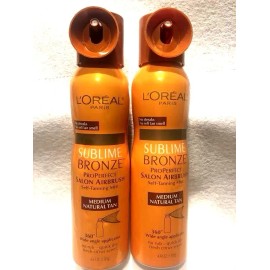 L'Oréal 2 L'Oreal Self Tan Sublime Bronze Salon Airbrush~ Medium Nat Tan ~ 4.6oz