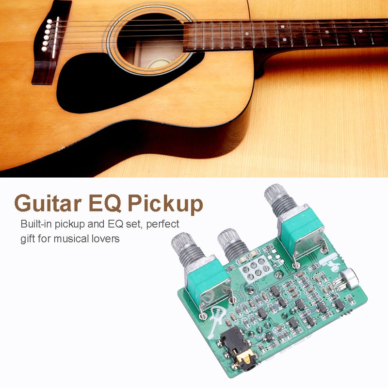 3 Control Knobs EQ Equalizer Built in Pickup for Guitar