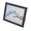 Sea Glass Birds Photo Frame 12 Birds Unique Wooden Frame