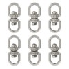 Rierdge 6 Pack Stainless Steel M4 Swivel Hook, Double Ended Hanging Rotating Hook with Box for Hanging Plants Bird Feeder