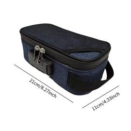 Perfeclan Smell Proof Bag Portable Containers Pouch with Combination Lock for Travel Party, Dark Blue