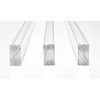3 Pcs 1/2” x 1/4" x 12” Long Rectangular Clear