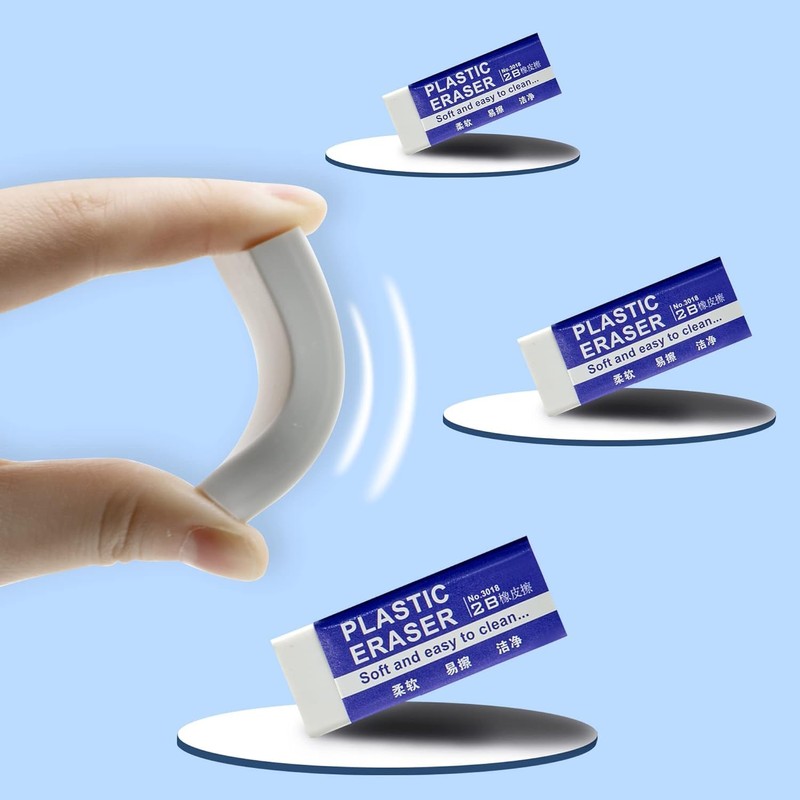 ONTYZZ 10 Pcs White Erasers Soft Art Erasers Large White