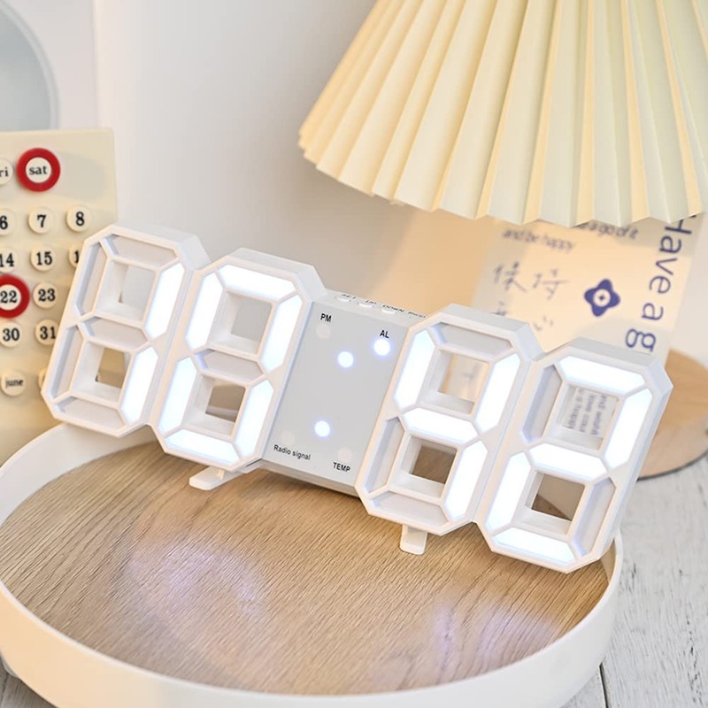 Digital Clock, LED Watch, Radio Watch, Large Numbers, Humidity, Temperature