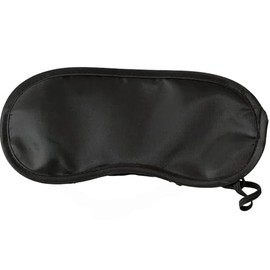 Elastic Band Silk Sleeping Eye Mask, Satin Blackout Sleep Night Eye Mask for Men and Women (Black)