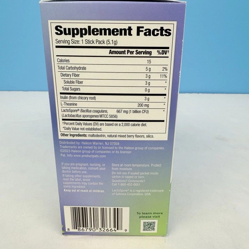 Benefiber Dual Action Biotic Prebiotic 54 Sticks Mixed Berry Exp