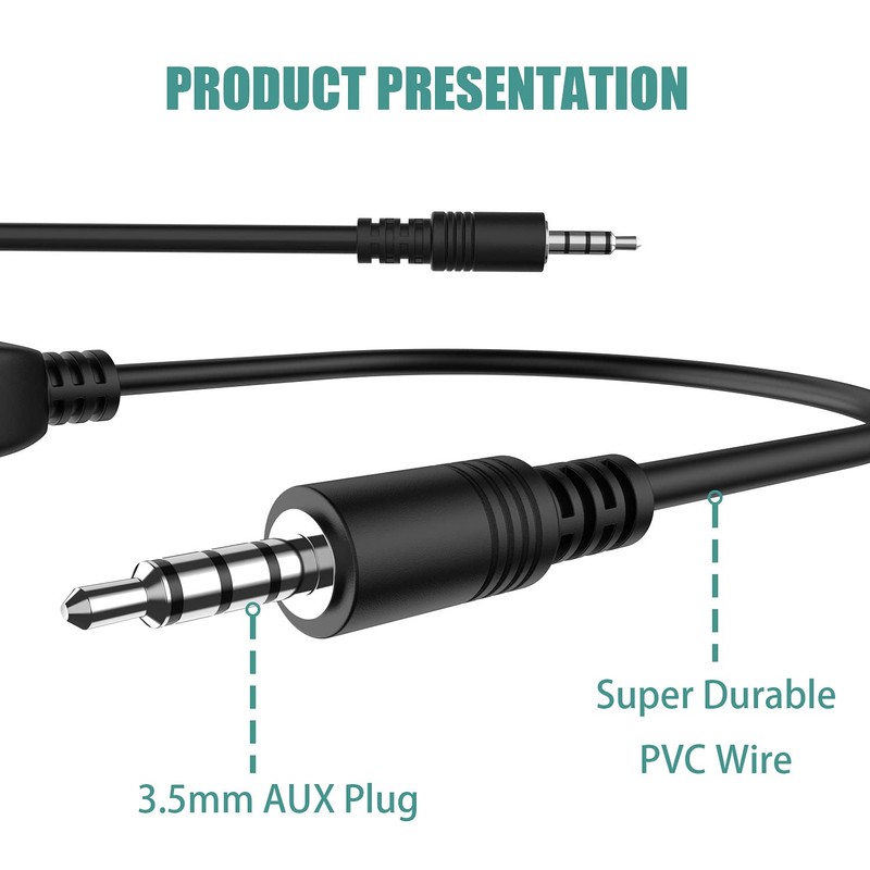 Eanetf USB to Aux Audio Adapter, 2PCS 3.5mm Male to