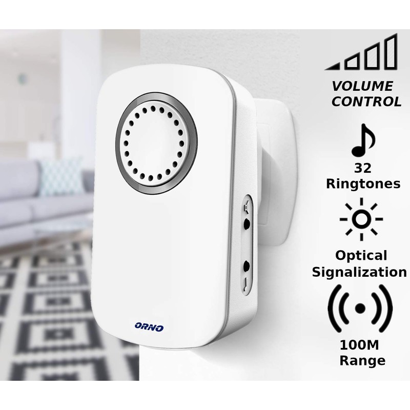 Orno Erato Outdoor Wireless Bell Socket Waterproof IP44 100 m