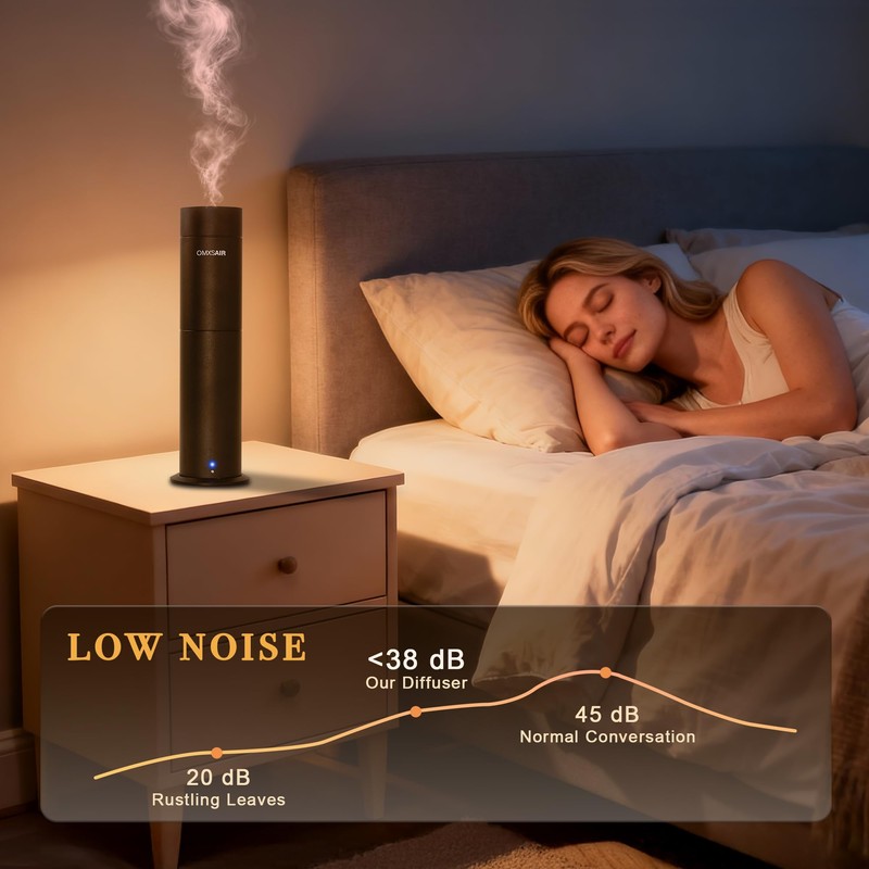 Waterless Scent Diffuser for Home, Nebulizing Essential Oil Diffuser with