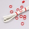ONLYKXY 250 Pieces Red Silicone Cable Ties Data Lines Silicone