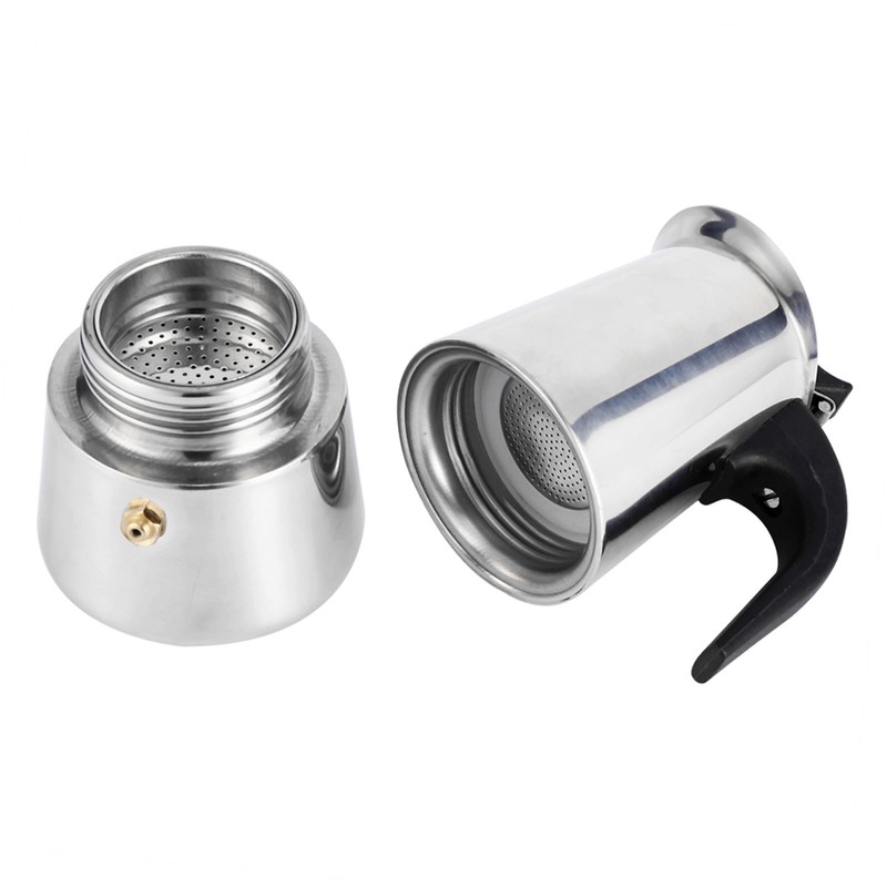 Stainless Steel Percolator Moka Pot Coffee Maker Stove Home Office