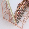Iron and Metal Letter Holder with Three Grids, Bookcase, Multifunctional