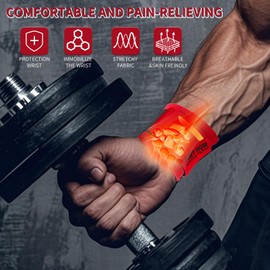 MARCHMARS Wrist Wraps for Weightlifting - 24" Pro-Grade Wrist Straps for Weightlifting, Weight Lifting Wrist Wraps with L/R Tabs, Breathable Gym Wrist Wraps for Weight Training - Men & Women