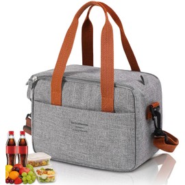 INGEQUIS Bolsa de Almuerzo Térmica de Gran Capacidad, Lonchera Impermeable con aislamiento de tela Oxford A Prueba de Goteo, Portátil para Camping, Playa, Picnics, Oficina, Gym, Escolares