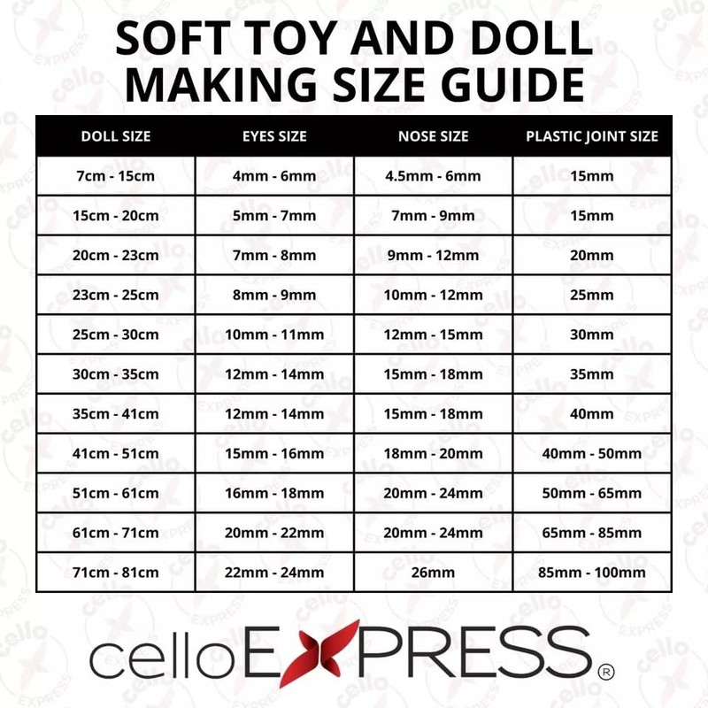 celloexpress Slim Animal Joints 25mm White - Teddy Bear &