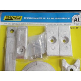 Seachoice ANODE KIT FITS MERCURY VERADO 350 HP 2.6 L6 95133 ALUMINUM REPLACES 8M0116590