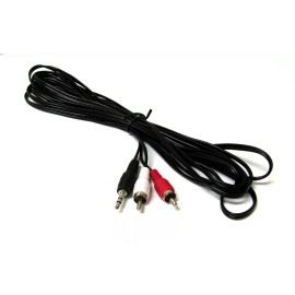 Unbranded/Generic ! 12FT 12' FT 3.5mm Male Plug Jack to 2 RCA Male Stereo Audio Cable US SELLER