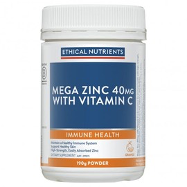 Ethical Nutrients Buy Ethical Nutrients Mega Zinc 40mg With Vitamin C Orange 190g Online