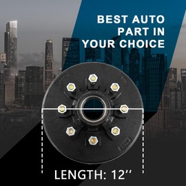 TPZZ 8 on 6.5" Trailer Brake Drum Kits,Fit12 x 2" Trailer Brakes Replacement for 7000 lbs Axle Drum Heavy Duty Assembly 8 Bolt Trailer Hub Drum-22004k