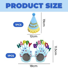 1 Glasses, 1 Hat, Birthday Sunglasses, Party Glasses, Football Glasses Party Glasses Accessories, Adult Glasses Happy Birthday